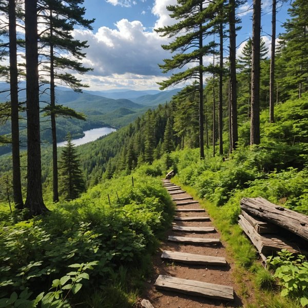 Quels sont les meilleurs sentiers pour une randonnée dans les montagnes de l'Adirondack, USA?